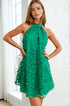 Halter Swing Mini Dress - Seaglass Petal